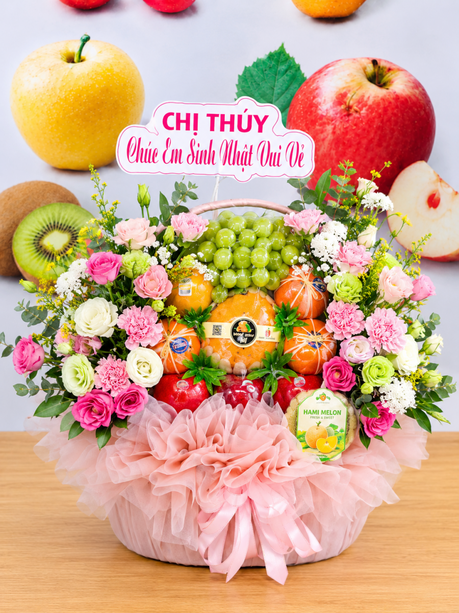 giỏ hoa quả nhập khẩu từ 500k - 800k