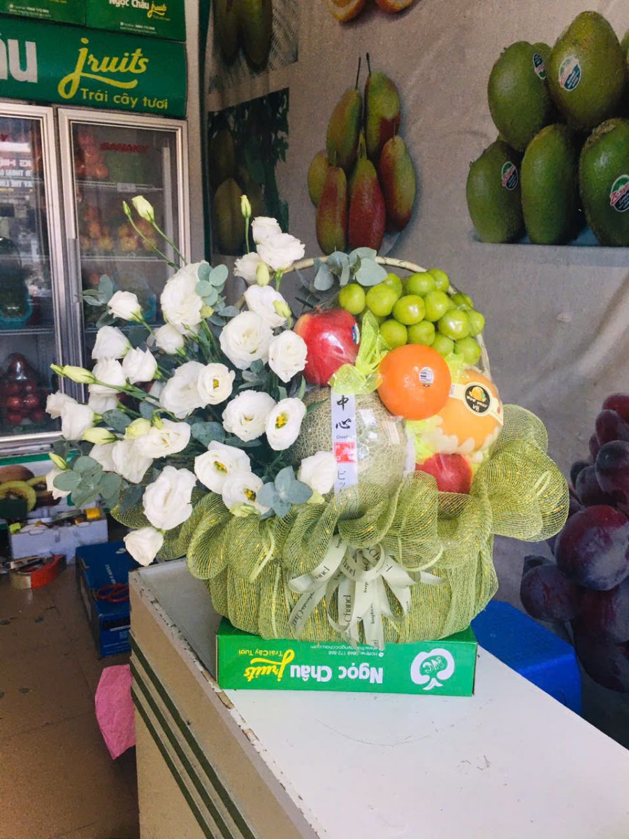 Giỏ hoa quả thắp hương 2025