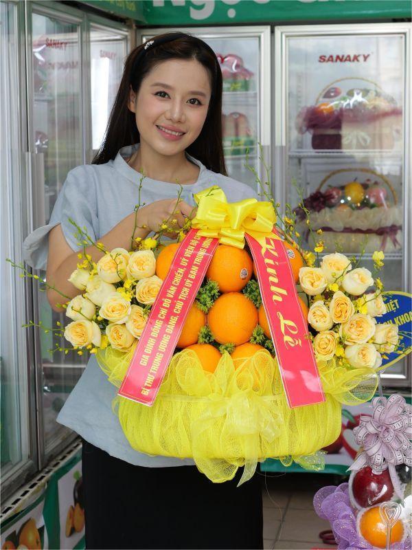 Giỏ hoa quả thắp hương 2025