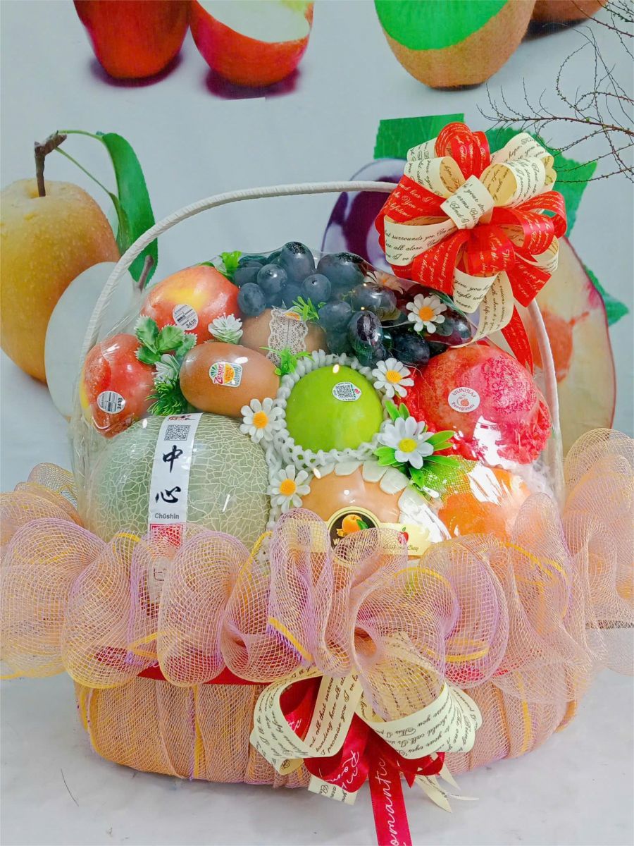 Giỏ hoa quả tết cao cấp