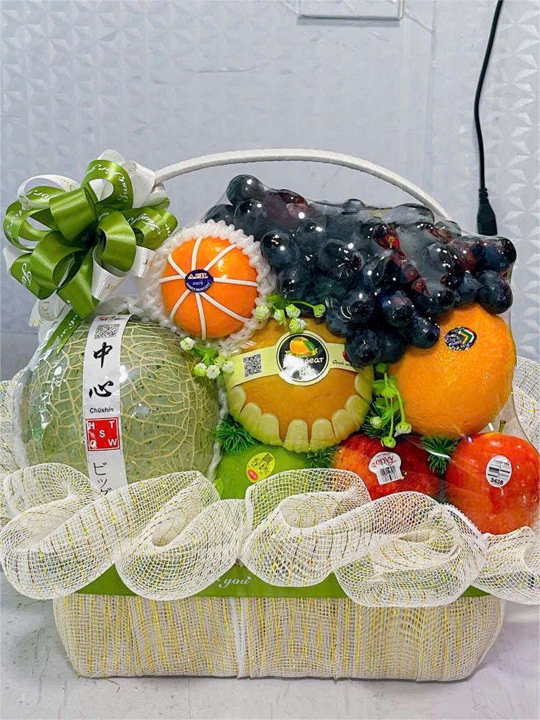 Giỏ hoa quả tết cao cấp