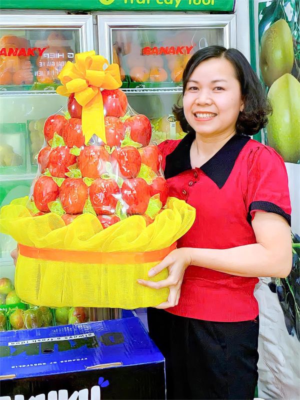Giỏ hoa quả đi lễ chùa