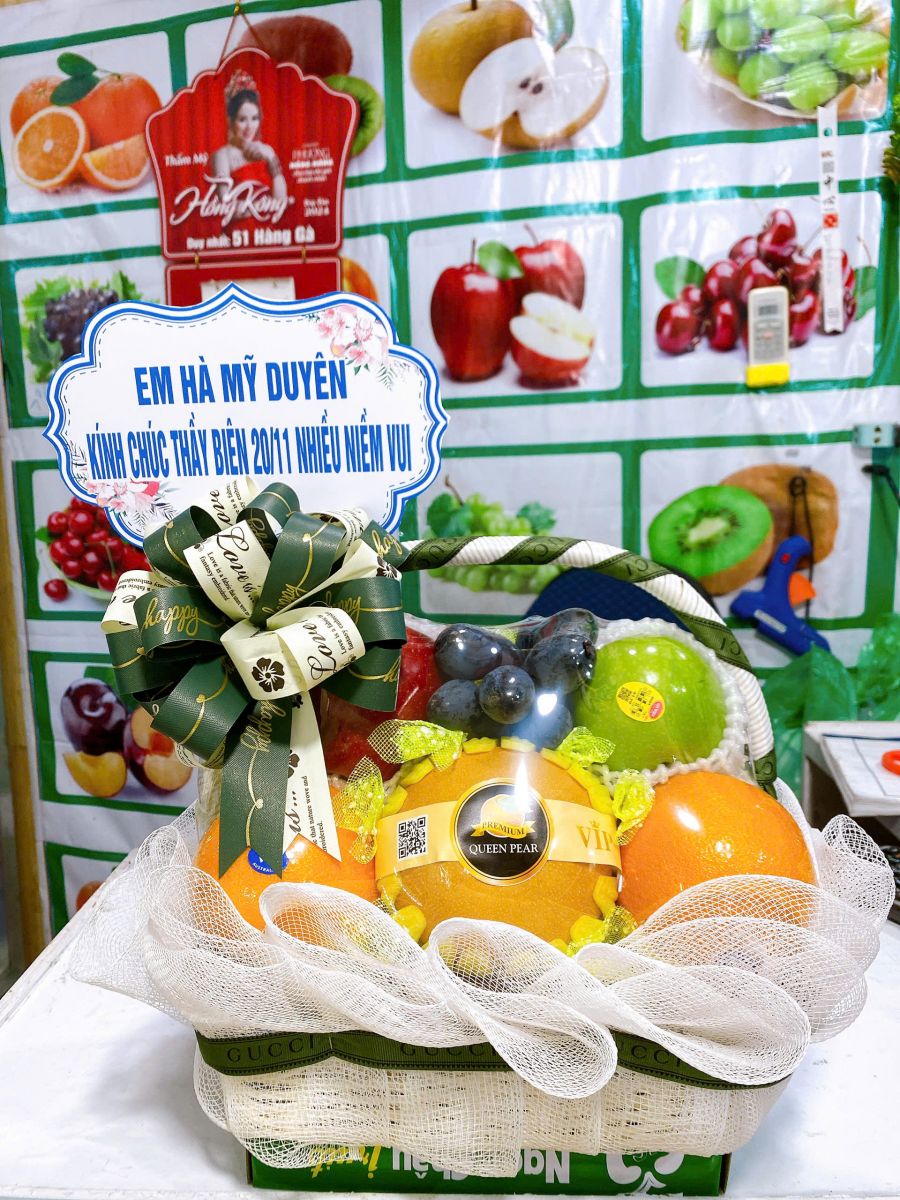 giỏ hoa quả đẹp ngày Nhà giáo Việt Nam 20/11