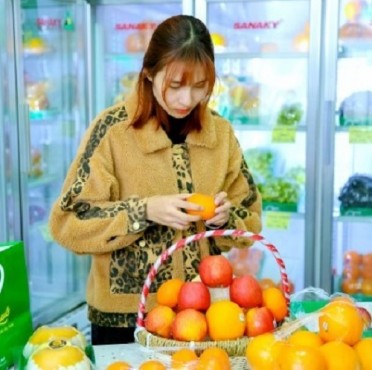 Giỏ hoa quả nhập khẩu Kim Đồng
