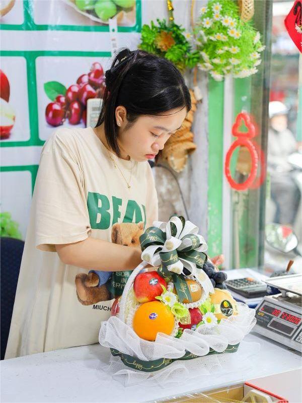 Giỏ hoa quả đám giỗ đẹp