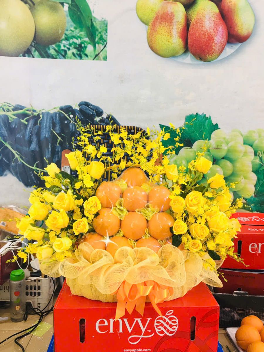 Giỏ hoa quả thắp hương 2025