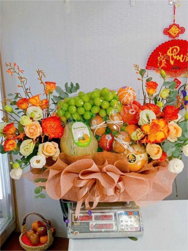 Giỏ hoa quả thắp hương 2025