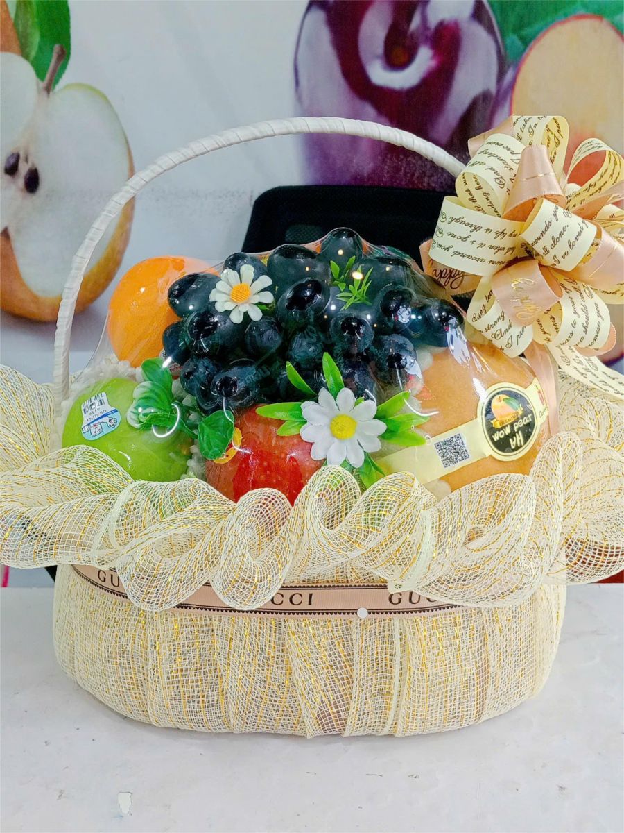 Giỏ hoa quả tết cao cấp