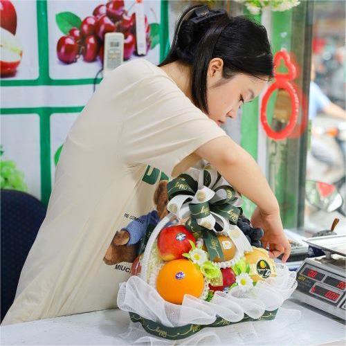 GIỎ HOA QUẢ TẾT CAO CẤP