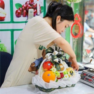 GIỎ HOA QUẢ TẾT CAO CẤP