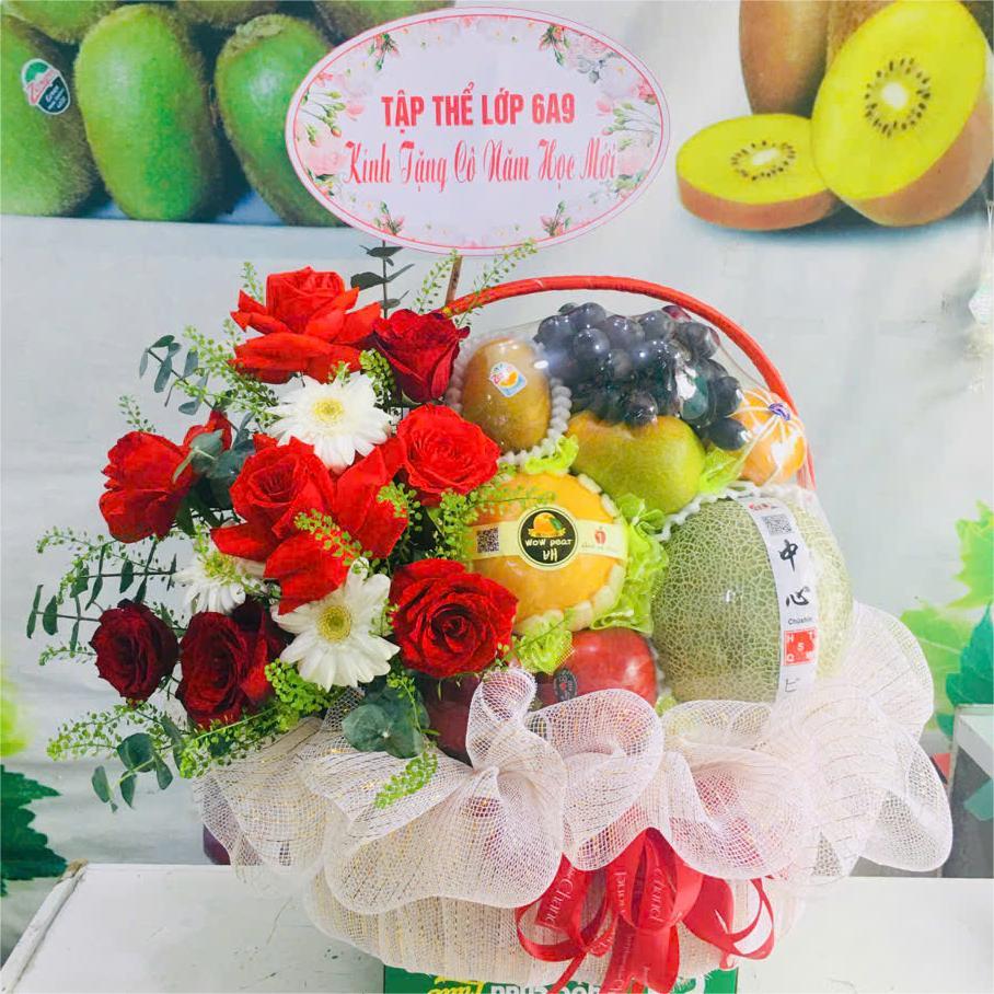 Giỏ hoa quả mừng khai giảng