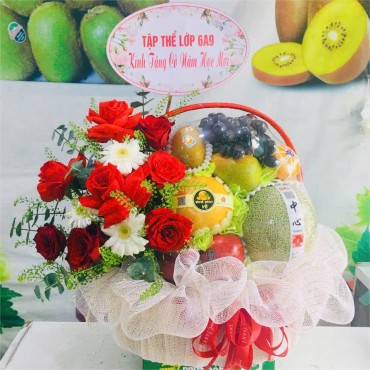 GIỎ HOA QUẢ MỪNG KHAI GIẢNG