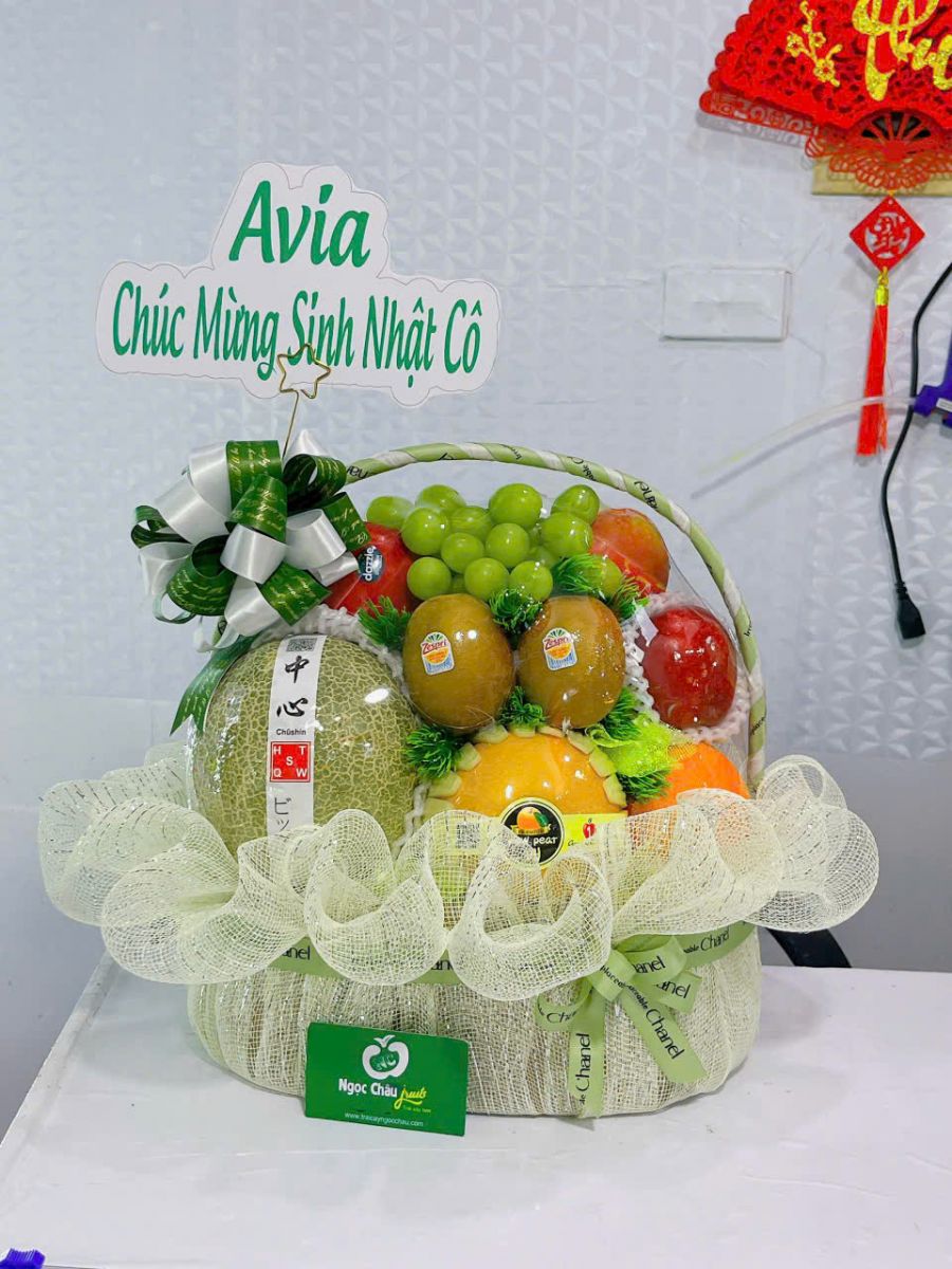 giỏ hoa quả chúc mừng sinh nhật 2025