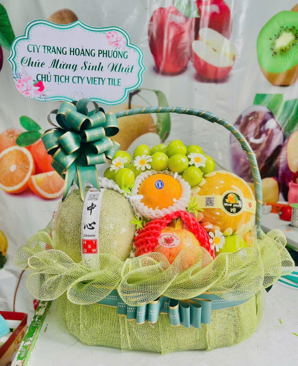 giỏ hoa quả chúc mừng sinh nhật 2025