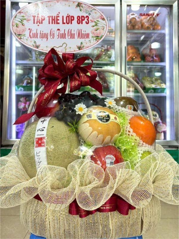 giỏ hoa quả tặng thầy cô