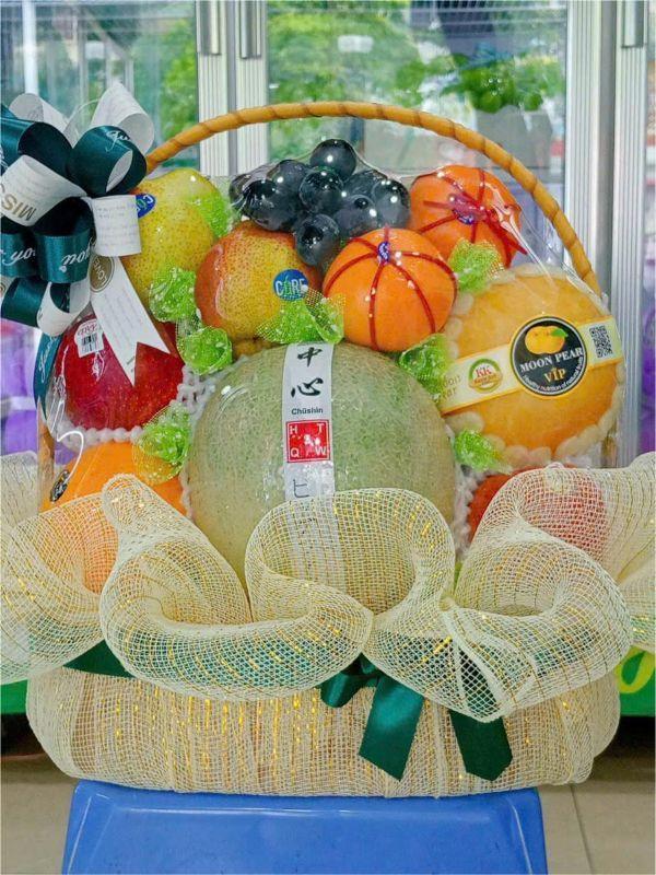 giỏ hoa quả tết