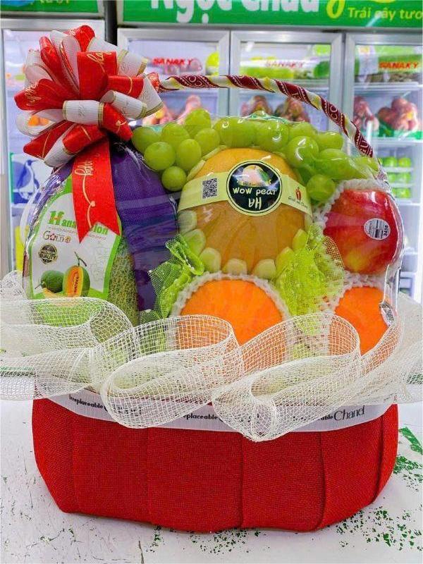 giỏ hoa quả tết