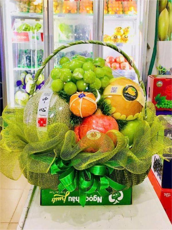 giỏ hoa quả tết