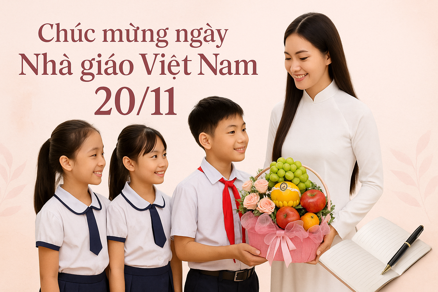 Giỏ hoa quả chúc mừng 20/11