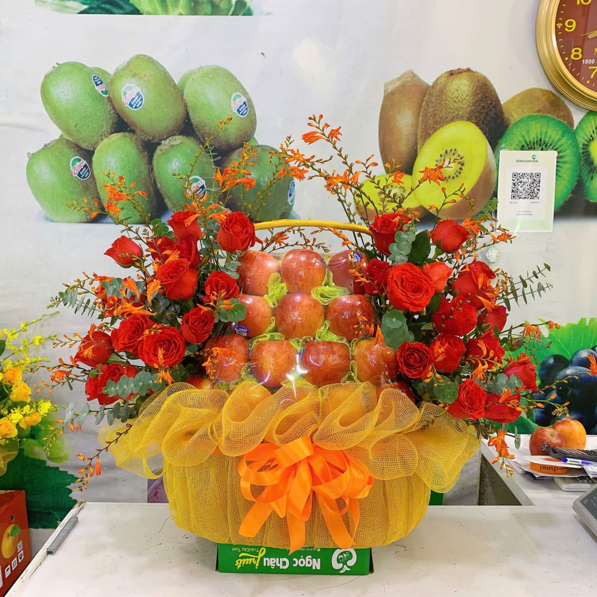 giỏ hoa và quả thắp hương