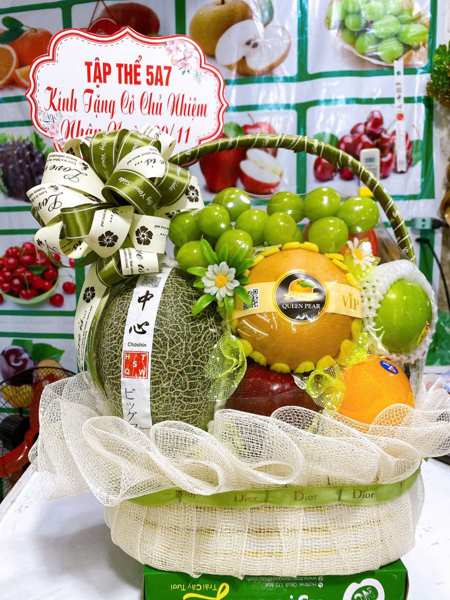 giỏ hoa quả đẹp ngày Nhà giáo Việt Nam 20/11