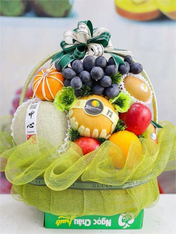 Giỏ hoa quả đi lễ chùa