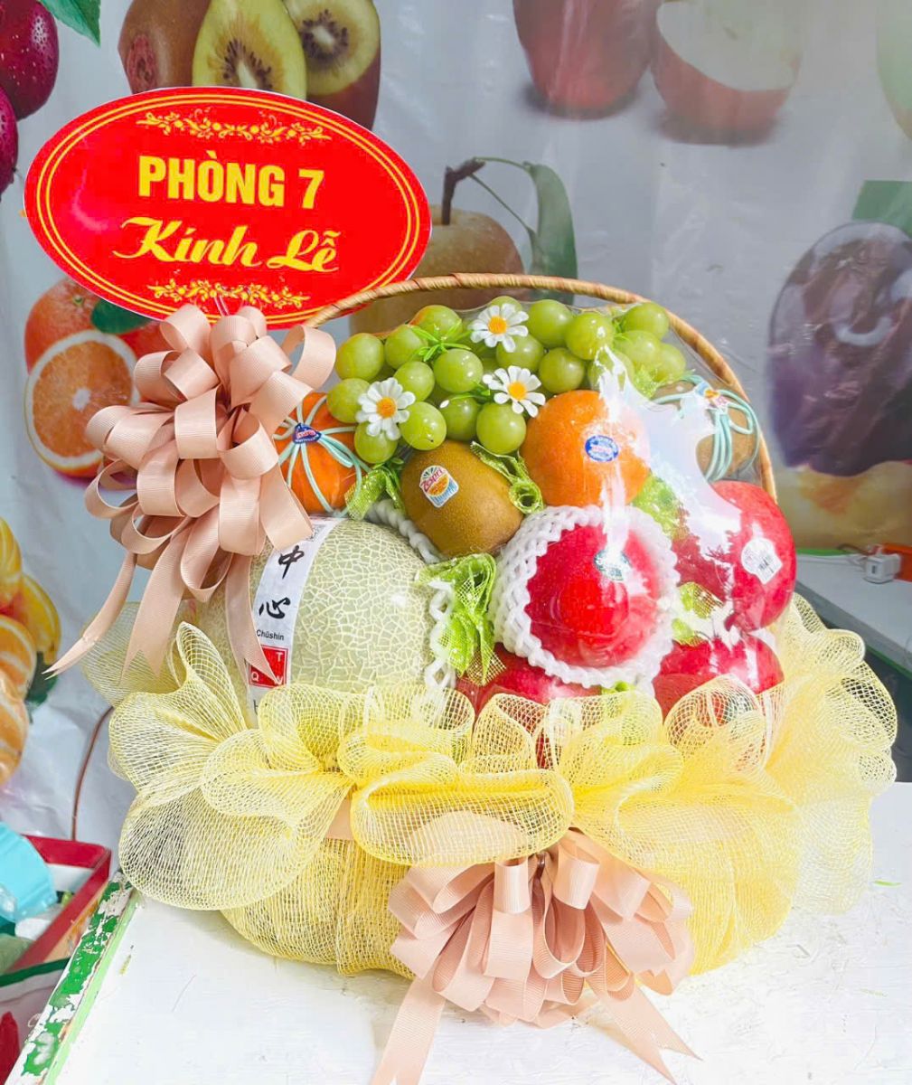giỏ hoa quả thắp hương 2025